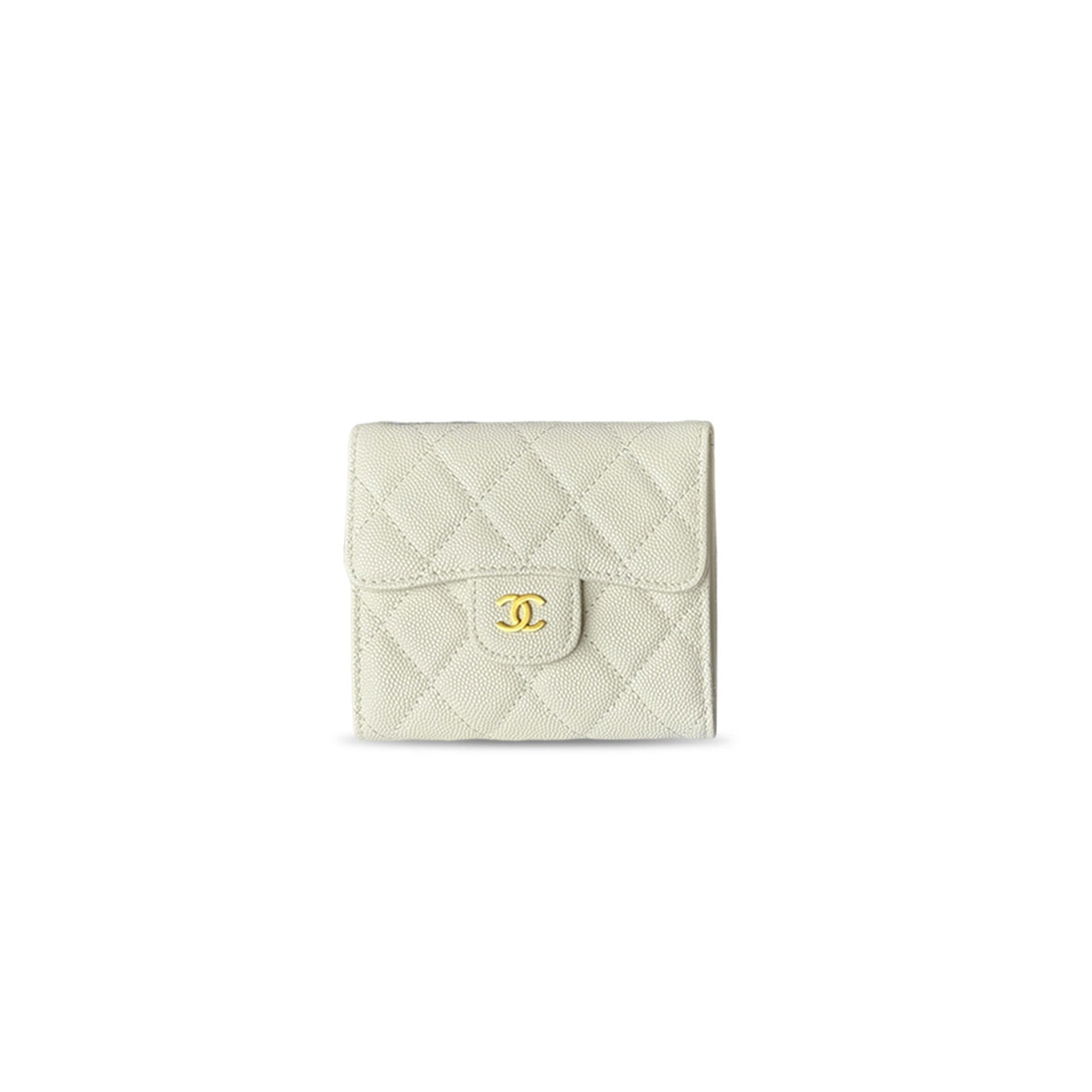 CHANEL QUILTED TRI-FOLD FLAP WALLET (11.5*10.5*3cm)